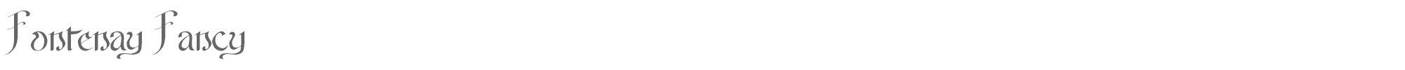 Sample characters Fontenay Fancy Font